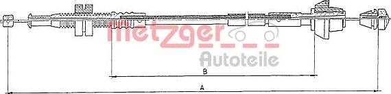 Metzger 10.0153 - Тросик газа autosila-amz.com
