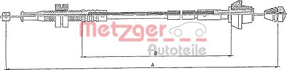 Metzger 10.0152 - Тросик газа autosila-amz.com