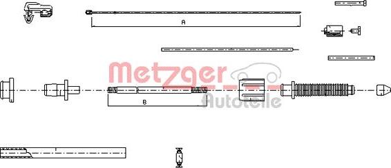 Metzger 10.0382 - Тросик газа autosila-amz.com
