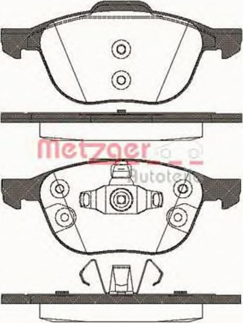 Metzger 1082.30 - Тормозные колодки, дисковые, комплект autosila-amz.com