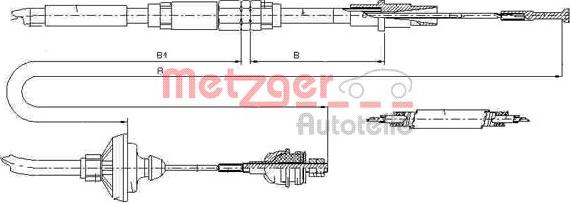 Metzger 10.3149 - Трос, управление сцеплением autosila-amz.com