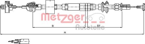 Metzger 10.3159 - Трос, управление сцеплением autosila-amz.com