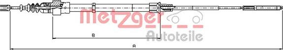 Metzger 10.7491 - Тросик, cтояночный тормоз autosila-amz.com