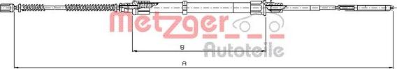 Metzger 10.7493 - Тросик, cтояночный тормоз autosila-amz.com