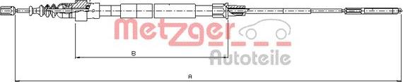 Metzger 10.7492 - Тросик, cтояночный тормоз autosila-amz.com