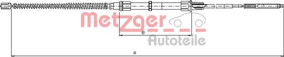 Metzger 10.7405 - Тросик, cтояночный тормоз autosila-amz.com