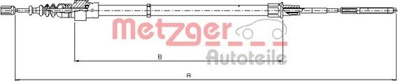 Metzger 10.7406 - Тросик, cтояночный тормоз autosila-amz.com