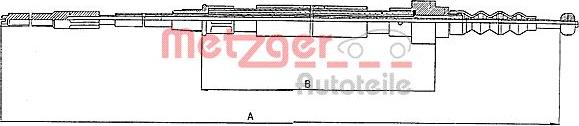 Metzger 10.7403 - Тросик, cтояночный тормоз autosila-amz.com