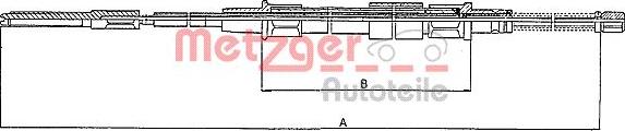 Metzger 10.7402 - Тросик, cтояночный тормоз autosila-amz.com