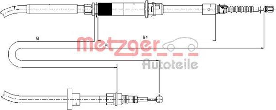 Metzger 10.7484 - Тросик, cтояночный тормоз autosila-amz.com