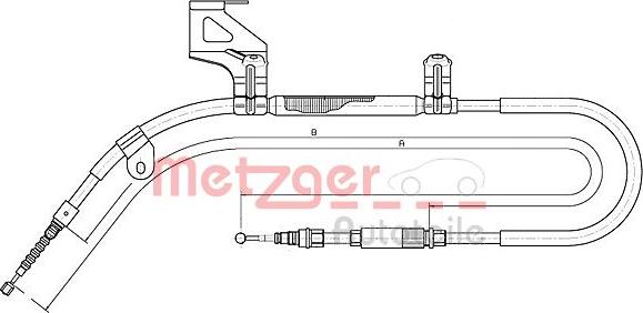 Metzger 10.7482 - Тросик, cтояночный тормоз autosila-amz.com