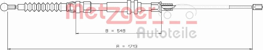 Metzger 10.7432 - Тросик, cтояночный тормоз autosila-amz.com