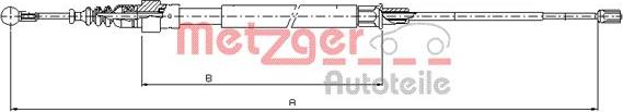 Metzger 10.7509 - Тросик, cтояночный тормоз autosila-amz.com