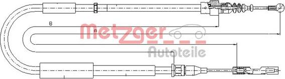 Metzger 10.7514 - Тросик, cтояночный тормоз autosila-amz.com