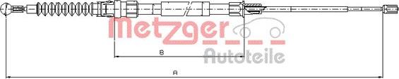 Metzger 10.7518 - Тросик, cтояночный тормоз autosila-amz.com