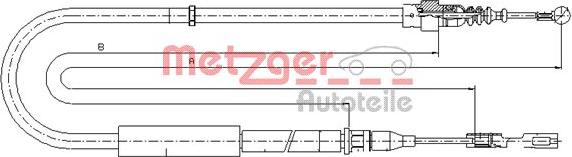 Metzger 10.7513 - Тросик, cтояночный тормоз autosila-amz.com