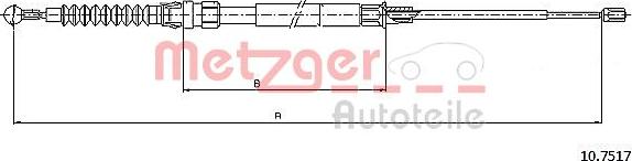 Metzger 10.7517 - Тросик, cтояночный тормоз autosila-amz.com