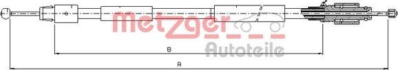 Metzger 10.7630 - Тросик, cтояночный тормоз autosila-amz.com