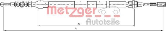 Metzger 10.7620 - Тросик, cтояночный тормоз autosila-amz.com