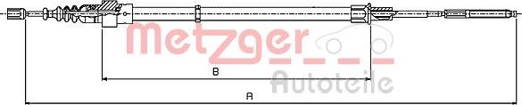 Metzger 10.7135 - Тросик, cтояночный тормоз autosila-amz.com