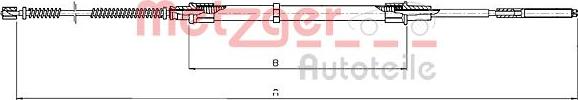 Metzger 10.7131 - Тросик, cтояночный тормоз autosila-amz.com