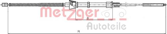 Metzger 10.7133 - Тросик, cтояночный тормоз autosila-amz.com