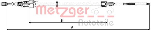 Metzger 10.7137 - Тросик, cтояночный тормоз autosila-amz.com