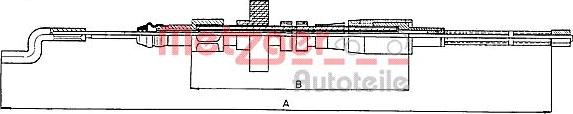 Metzger 10.7391 - Тросик, cтояночный тормоз autosila-amz.com