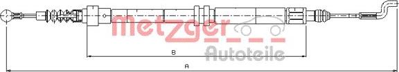 Metzger 10.7393 - Трос стояночной тормозной системы autosila-amz.com