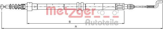 Metzger 10.7392 - Тросик, cтояночный тормоз autosila-amz.com