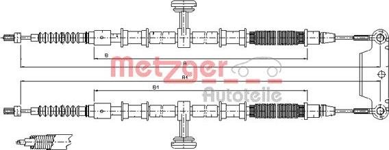 Metzger 11.5944 - Тросик, cтояночный тормоз autosila-amz.com