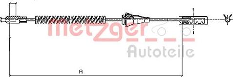 Metzger 11.5934 - Тросик, cтояночный тормоз autosila-amz.com