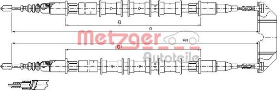 Metzger 11.5933 - Тросик, cтояночный тормоз autosila-amz.com