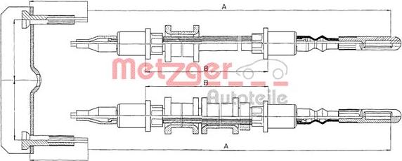Metzger 11.5971 - Тросик, cтояночный тормоз autosila-amz.com