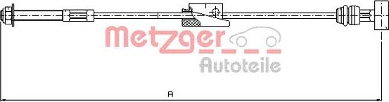 Metzger 11.5452 - Тросик, cтояночный тормоз autosila-amz.com