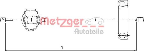 Metzger 11.5501 - Тросик, cтояночный тормоз autosila-amz.com