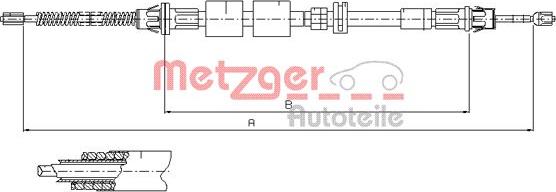 Metzger 11.5507 - Тросик, cтояночный тормоз autosila-amz.com