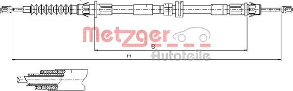 Metzger 11.5510 - Тросик, cтояночный тормоз autosila-amz.com