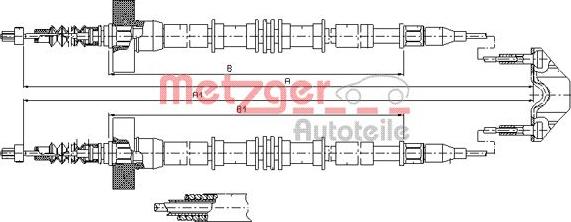 Metzger 11.5859 - Тросик, cтояночный тормоз autosila-amz.com
