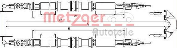Metzger 11.5858 - Тросик, cтояночный тормоз autosila-amz.com