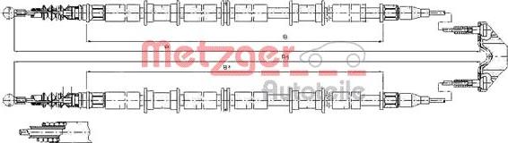 Metzger 11.5865 - Тросик, cтояночный тормоз autosila-amz.com