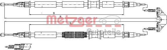 Metzger 11.5862 - Тросик, cтояночный тормоз autosila-amz.com