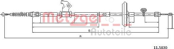 Metzger 11.5830 - Тросик, cтояночный тормоз autosila-amz.com