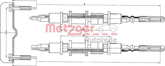 Metzger 11.5821 - Тросик, cтояночный тормоз autosila-amz.com