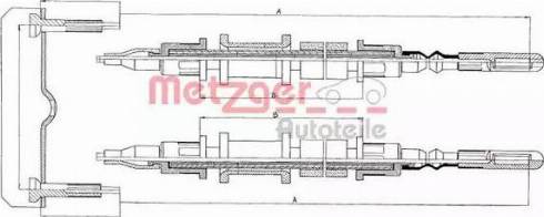 Metzger 11.582 - Тросик, cтояночный тормоз autosila-amz.com