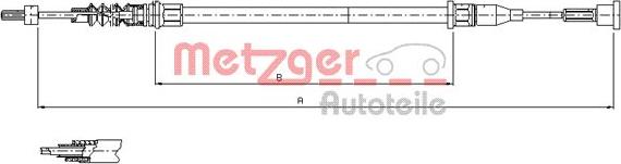 Metzger 11.5768 - Тросик, cтояночный тормоз autosila-amz.com