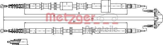 Metzger 11.5767 - Тросик, cтояночный тормоз autosila-amz.com