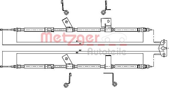 Metzger 11.5779 - Тросик, cтояночный тормоз autosila-amz.com