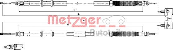 Metzger 11.5770 - Тросик, cтояночный тормоз autosila-amz.com