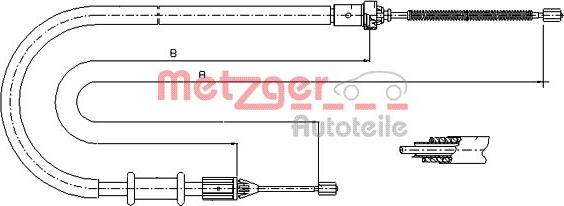 Metzger 11.6675 - Тросик, cтояночный тормоз autosila-amz.com